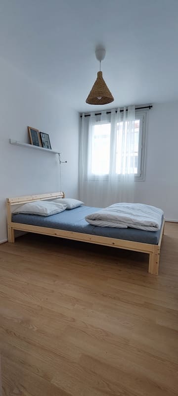 Chambre après rénovation d'un appartement